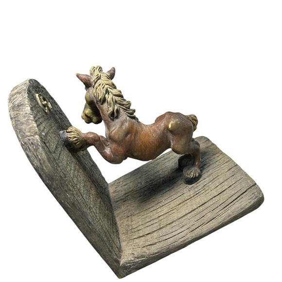 Montana Silversmiths Elmer Horses Laying Reclining Vintage Western Bookends - Picture 8 of 11
